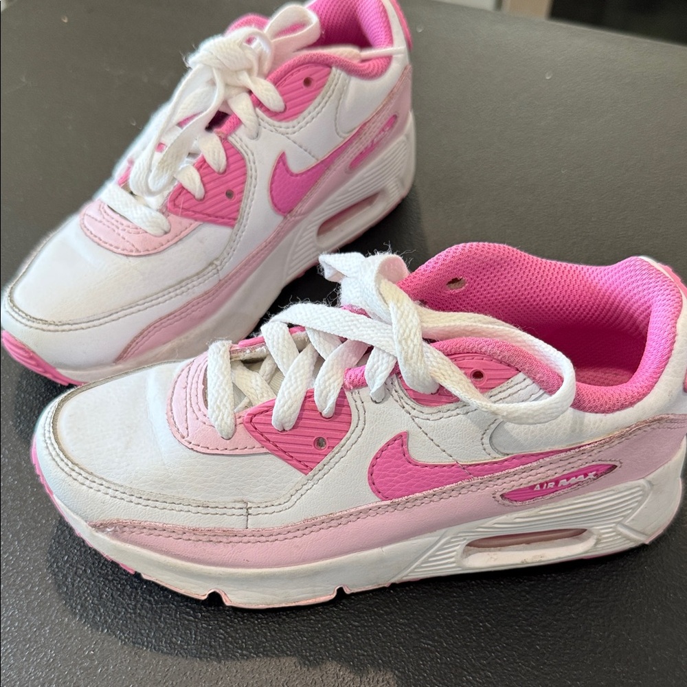 Nike Kids White and Pink Sneakers